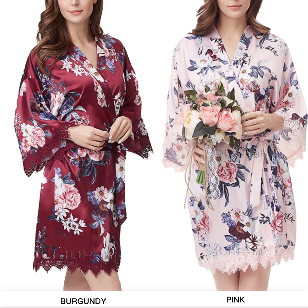 Daniella Matching Floral Lace Bride & Bridesmaid Robes