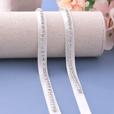 Gabby Thin Silver Rhinestone Wedding Belt