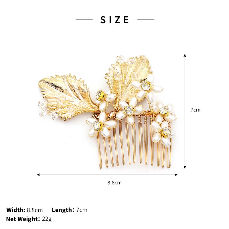 Francesca Pearl Feathered Bridal Comb