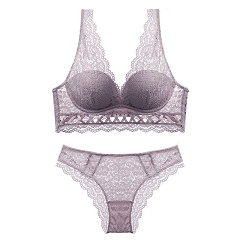 Elsie Cheeky Wedding Lace XO Bralette Set