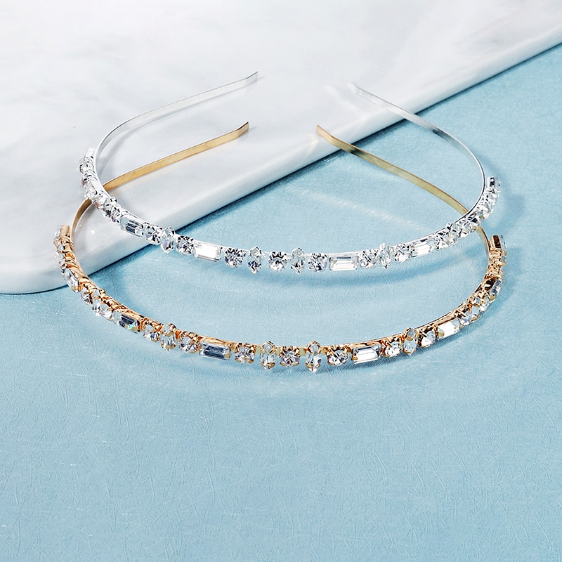 Celine Geometric Crystal Bridal Headband