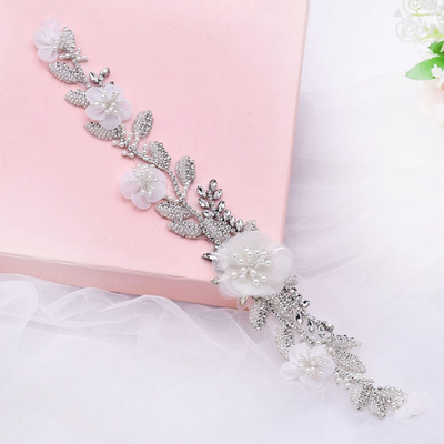 Alicia Luxury Rhinestone Pearl & Floral Wedding Belt