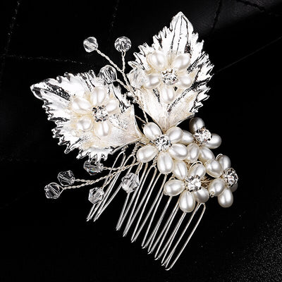 Francesca Pearl Feathered Bridal Comb