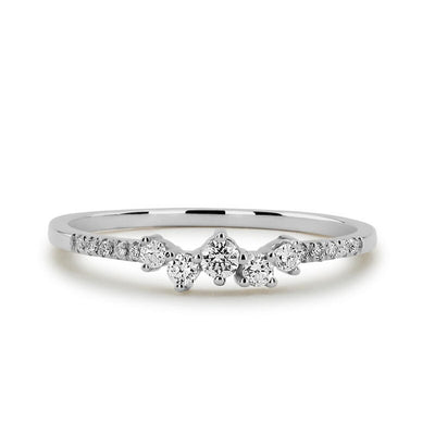 Delicate CZ Diamond Engagement Ring