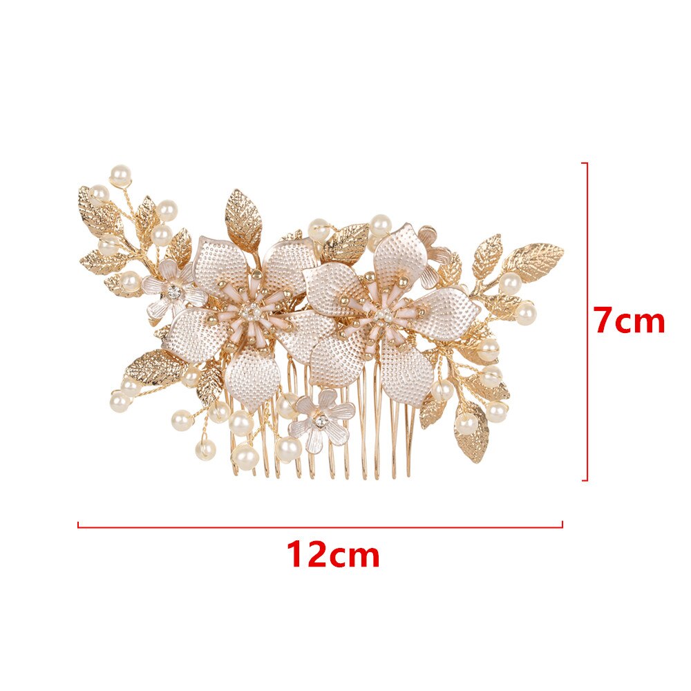 Anisa Vintage Gold & Pearl Hair Comb