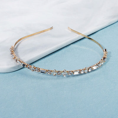 Celine Geometric Crystal Bridal Headband