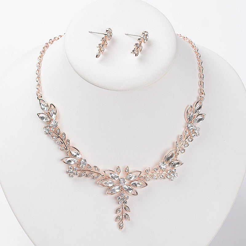 Tinsley Rose Gold Bridal Jewelry Set