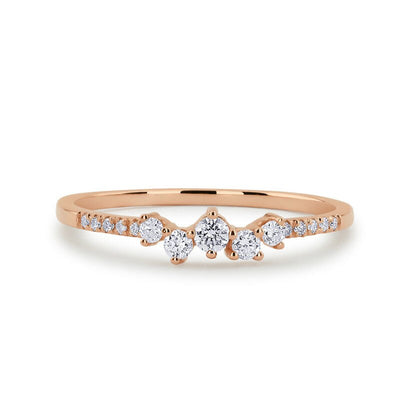 Delicate CZ Diamond Engagement Ring