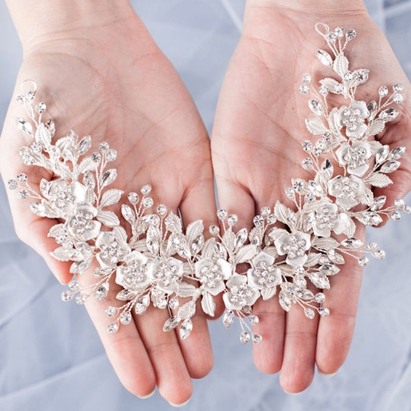 Bridget Flower Crystal Wedding Headband