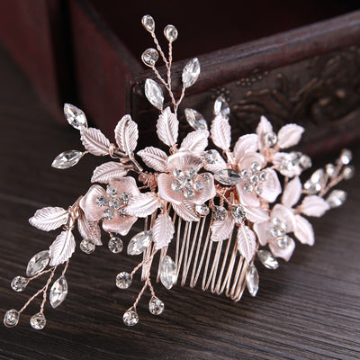 Sheri Blossom Floral Hair Comb- Gold/Rose Gold/Silver