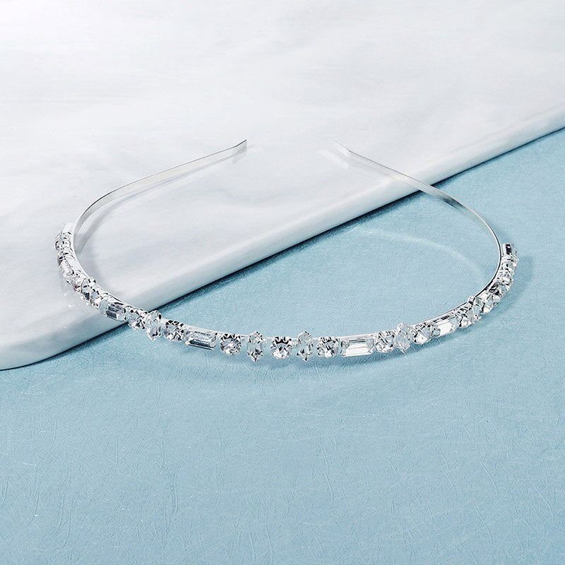 Celine Geometric Crystal Bridal Headband