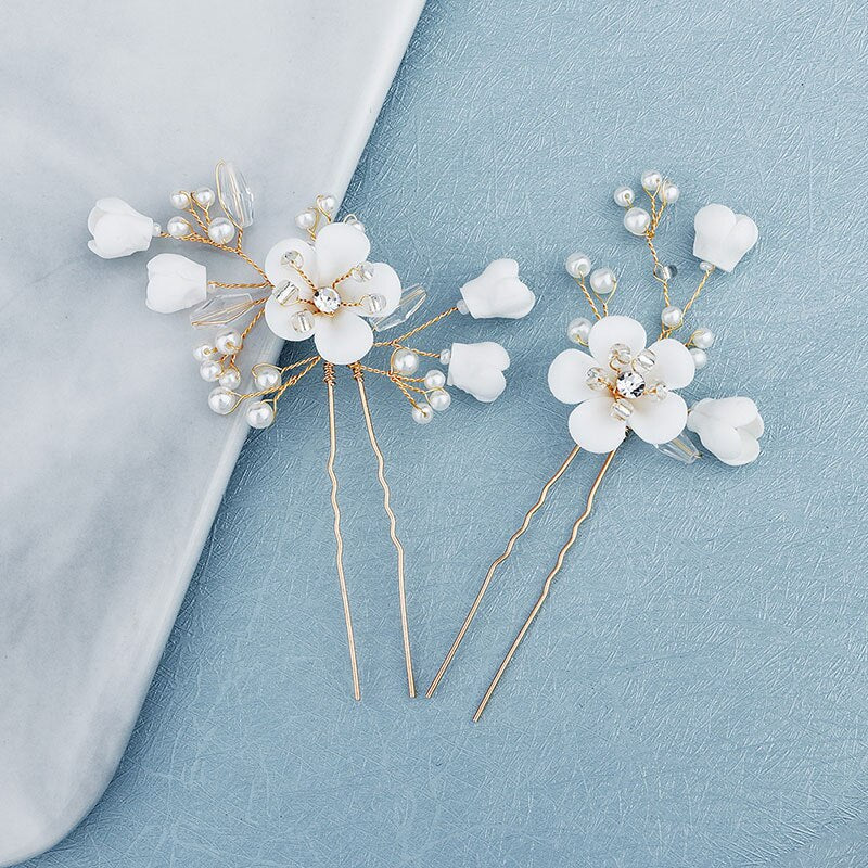 Juliana Floral Bloom Hair Pin Set (2 Piece)