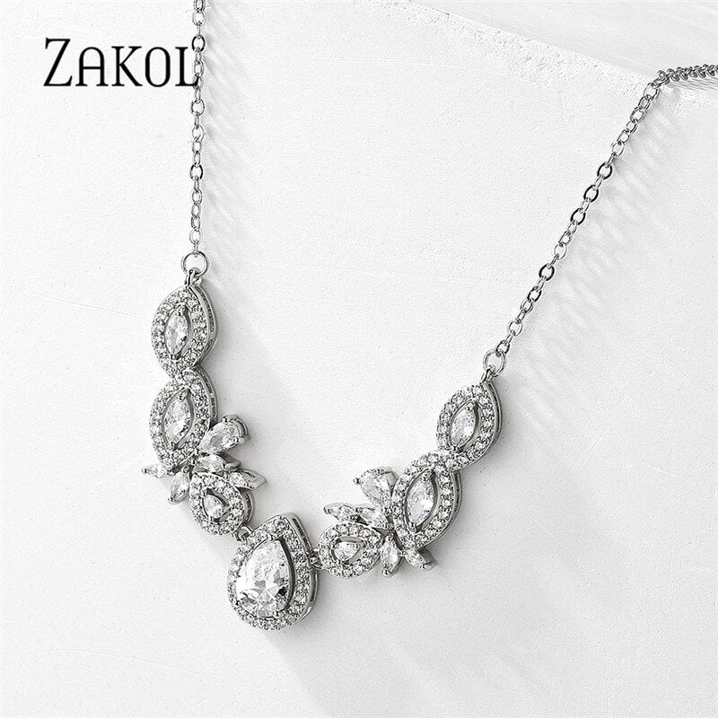 Alyssa CZ Bridal Necklace