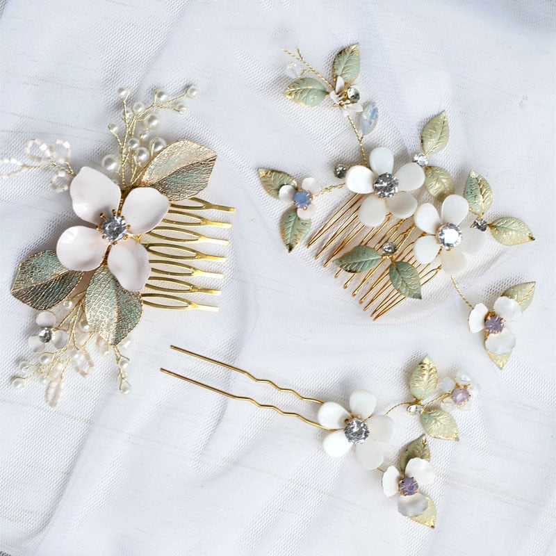 Clara Soft Opal Hair Comb/Hair Pin