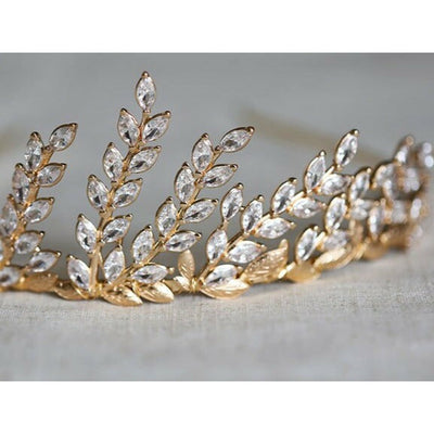 Valeria Golden Bridal Tiara Crown