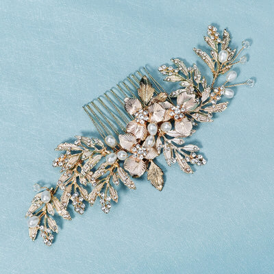 Sydney Rich Gold Floral Hair Comb