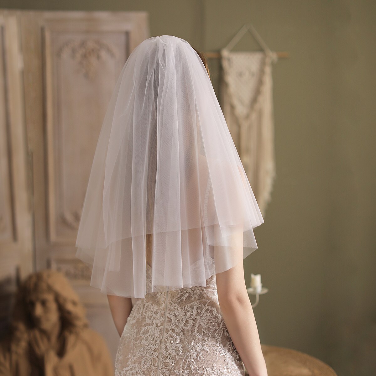 Ana Classic Elbow Length Bridal Veil