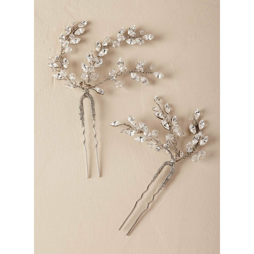 Elise Pearl Branch Bridal Hair Pin Set (2 Piece)