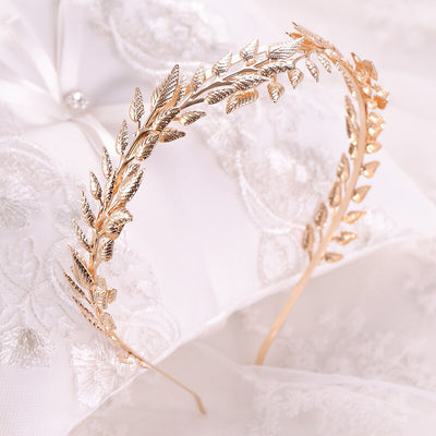 Jules Gold Goddess Leaf Wedding Headband