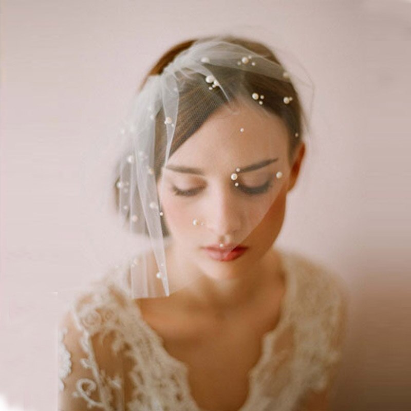 Elsie Vintage Pearl Blusher Veil