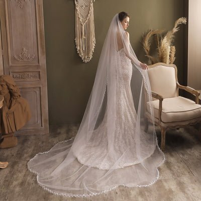 Ximena Vine Lace Cathedral Veil