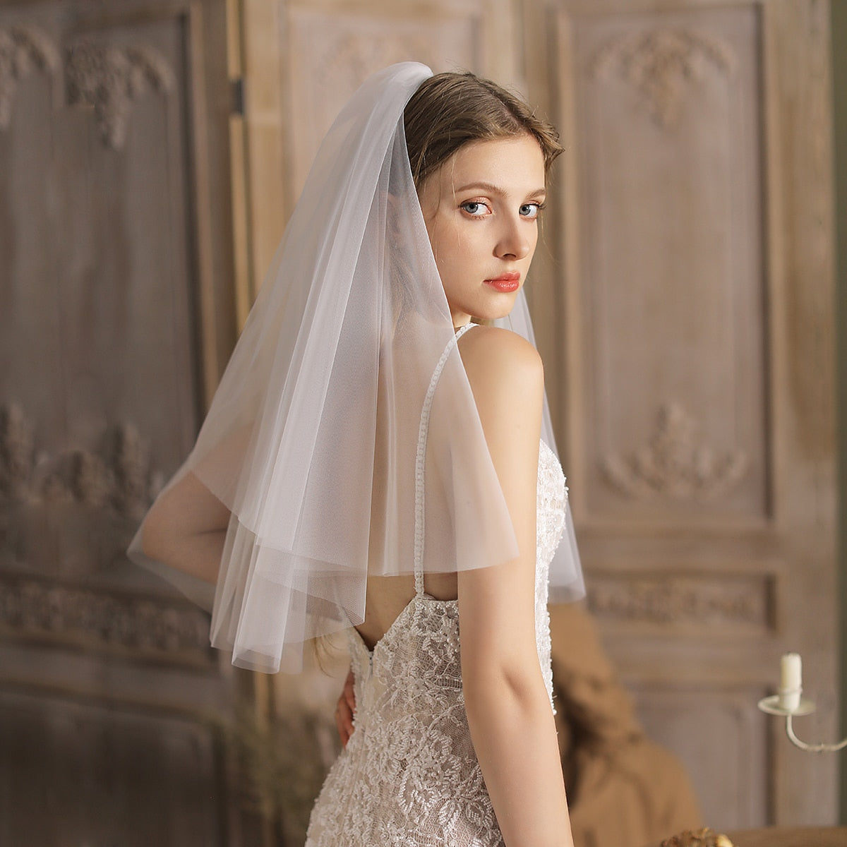 Ana Classic Elbow Length Bridal Veil