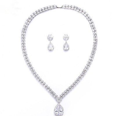 Ximena Crystal Bridal Necklace & Earrings Set