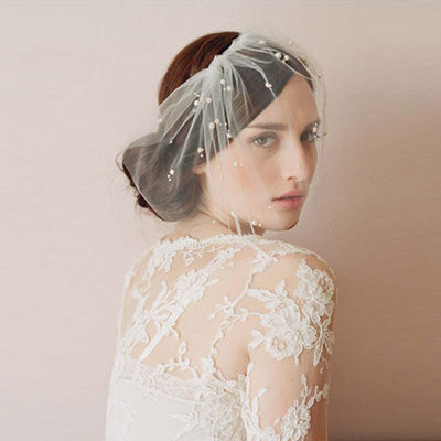 Elsie Vintage Pearl Blusher Veil