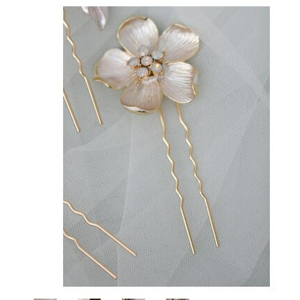 Mia Blush Pearl Hair Pin Set (3 Piece)