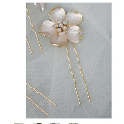 Mia Blush Pearl Hair Pin Set (3 Piece)