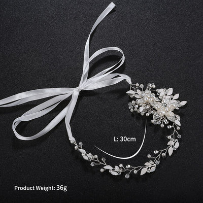 Brittany Elegant Vine Pearl Wedding Headband