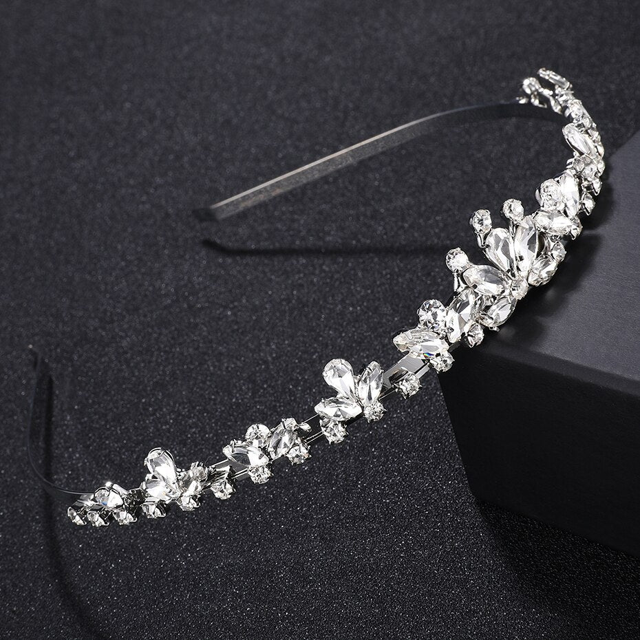 Samantha Crystal Cluster Wedding Headband