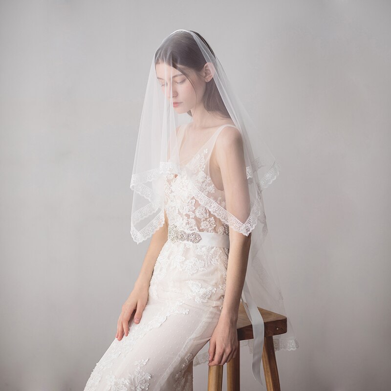 Charli Lace Edge Wedding Veil