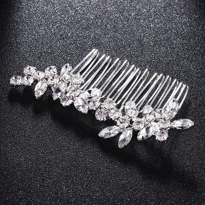 Tanya Silver Rhinestone Bridal Comb