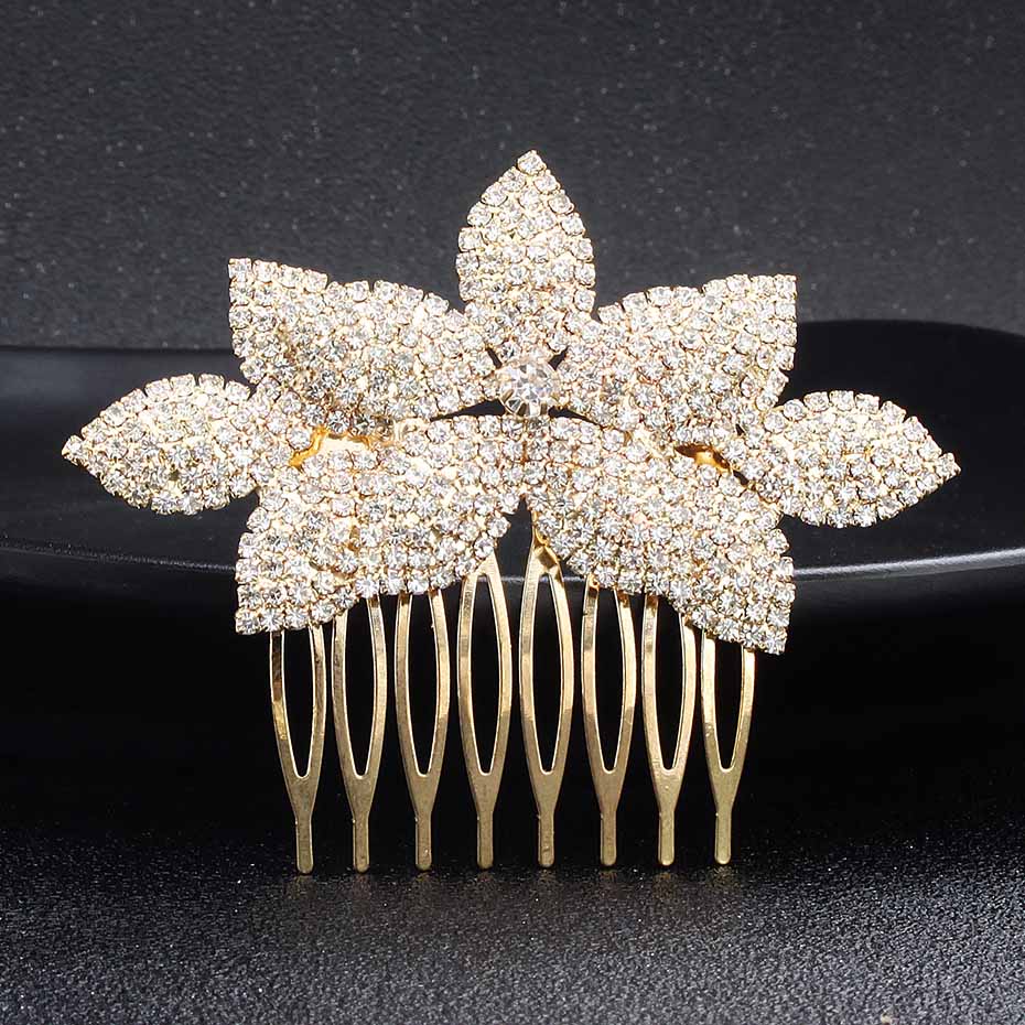 Halle Crystal Ball Hair Comb-Silver/Gold/Rose Gold