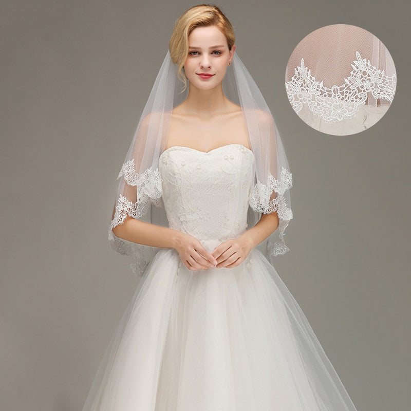 Alaya Lace Edge Bridal Veil