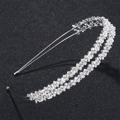 Rae Double Pave Crystal Bride Headband