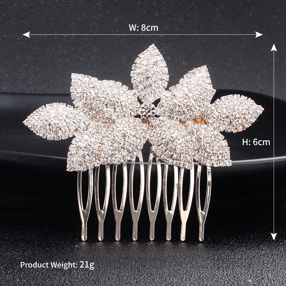 Halle Crystal Ball Hair Comb-Silver/Gold/Rose Gold