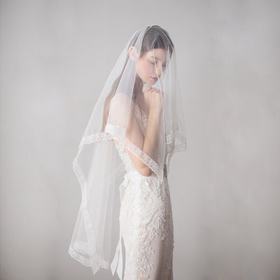 Charli Lace Edge Wedding Veil