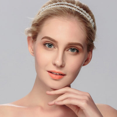 Rae Double Pave Crystal Bride Headband