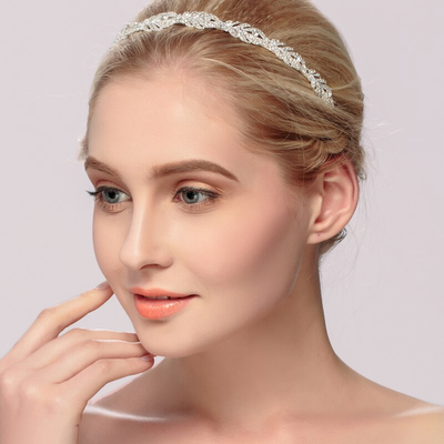 Anika Thin Bridal Headband-Silver/Gold/Rose Gold