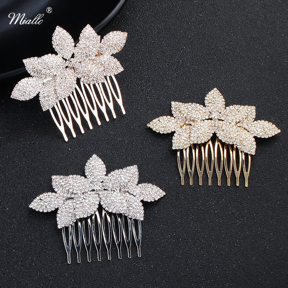 Halle Crystal Ball Hair Comb-Silver/Gold/Rose Gold