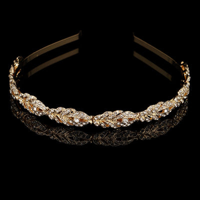 Anika Thin Bridal Headband-Silver/Gold/Rose Gold