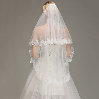 Alaya Lace Edge Bridal Veil