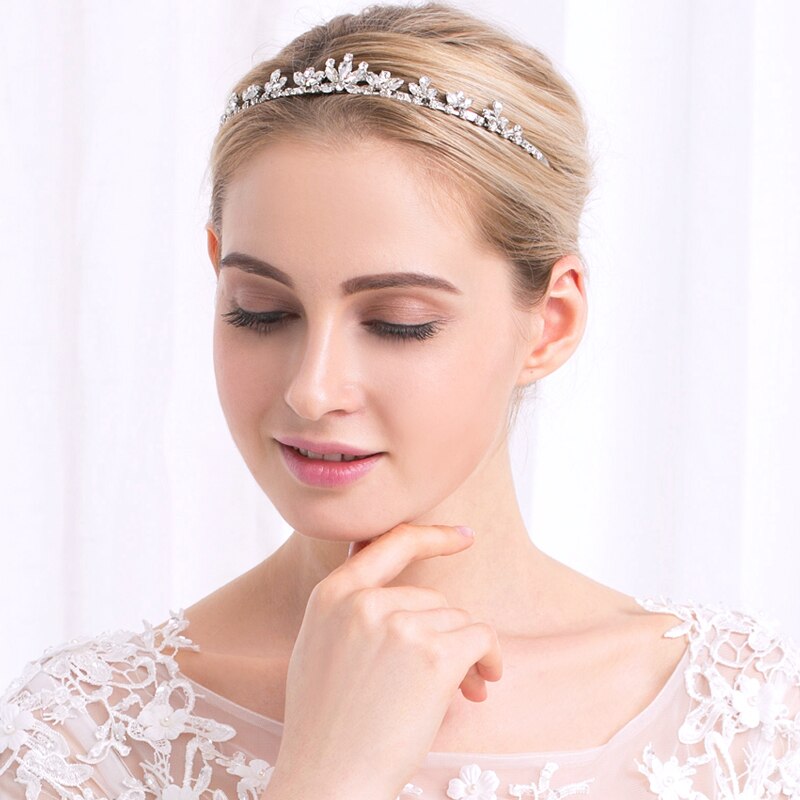 Samantha Crystal Cluster Wedding Headband