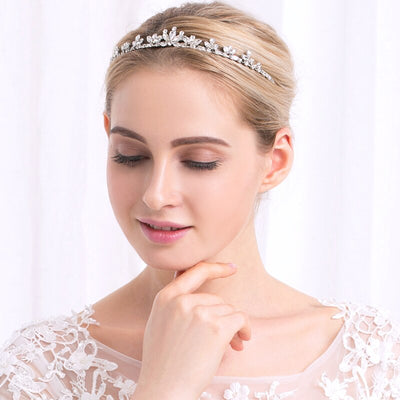 Samantha Crystal Cluster Wedding Headband