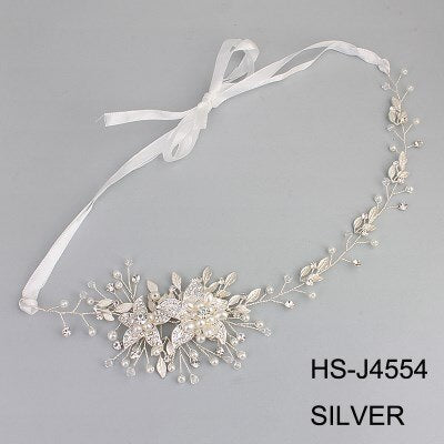 Brittany Elegant Vine Pearl Wedding Headband