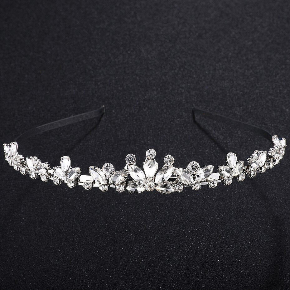 Samantha Crystal Cluster Wedding Headband