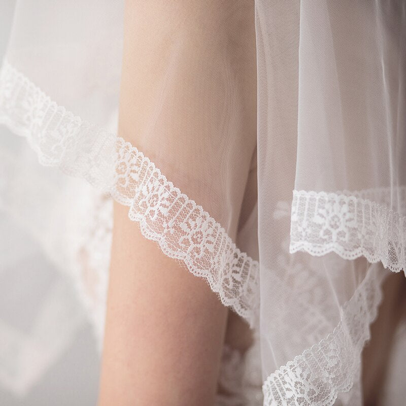 Charli Lace Edge Wedding Veil