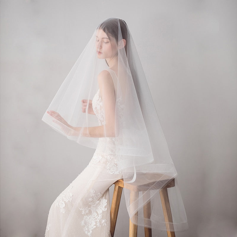 Kira Modern Knee Length Bridal Veil